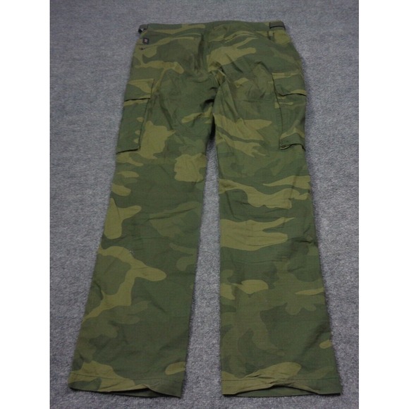 ROARK Campover Cargo Pants Mens 34x31 Green Camo Ripstop Belted Hiking Outdoors - Picture 6 of 11